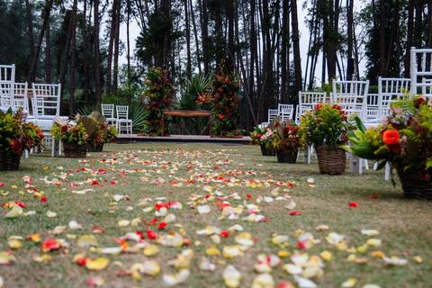 As melhores ideias e inspirações criativas de fotos de casamento da decoração da cerimônia no espaço Carpe Diem'