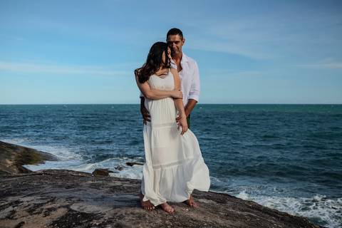 As melhores ideias e inspirações de fotos criativas para ensaio pré wedding na praia do Guarujá Praia das Conchas e Perequê'