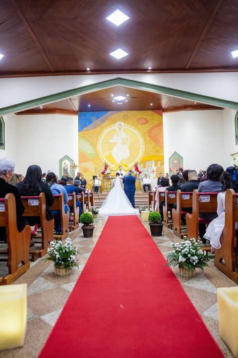 As melhores ideias e inspirações criativas de fotos de casamento do momento da cerimônia na Paróquia Nossa Senhora da Esperança '