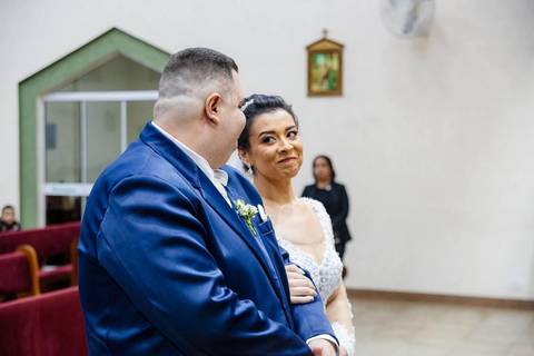 As melhores ideias e inspirações criativas de fotos de casamento do momento da cerimônia na Paróquia Nossa Senhora da Esperança '