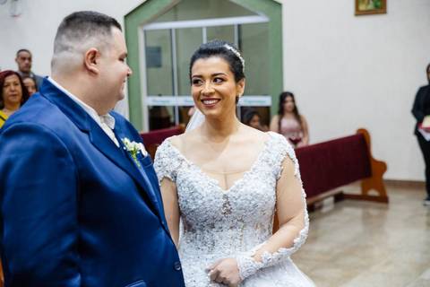 As melhores ideias e inspirações criativas de fotos de casamento do momento da cerimônia na Paróquia Nossa Senhora da Esperança '