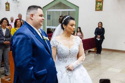 As melhores ideias e inspirações criativas de fotos de casamento do momento da cerimônia na Paróquia Nossa Senhora da Esperança '