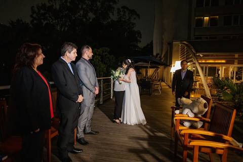 As melhores ideias e inspirações criativas de fotos de casamento momento da cerimônia no Novotel São Paulo Morumbi '