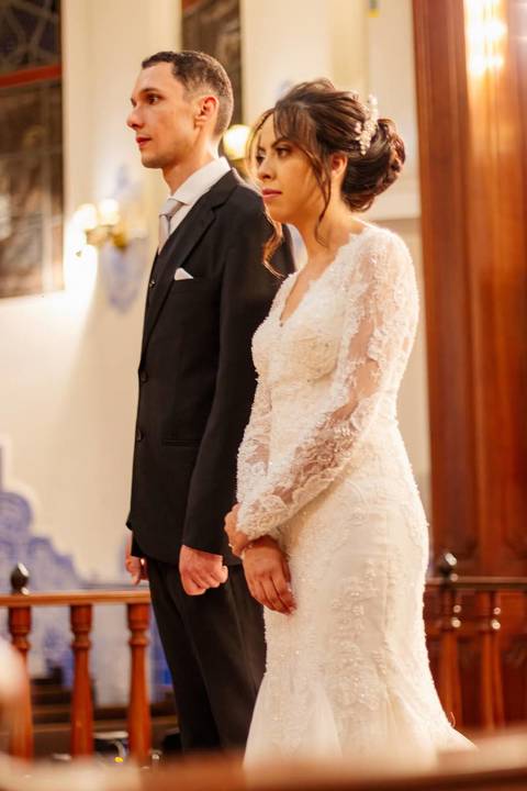 As melhores ideias e inspirações criativas de fotos de casamento na Paróquia Nossa Senhora do Brasil'