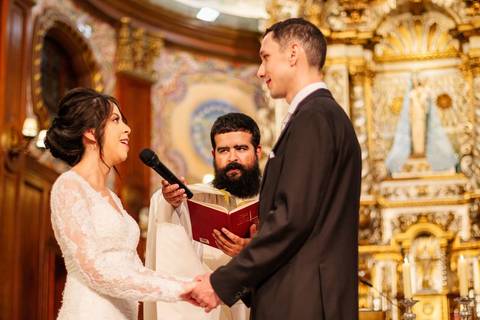 As melhores ideias e inspirações criativas de fotos de casamento na Paróquia Nossa Senhora do Brasil'