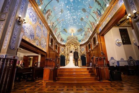As melhores ideias e inspirações criativas de fotos de casamento na Paróquia Nossa Senhora do Brasil'