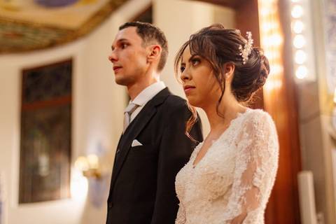 As melhores ideias e inspirações criativas de fotos de casamento na Paróquia Nossa Senhora do Brasil'