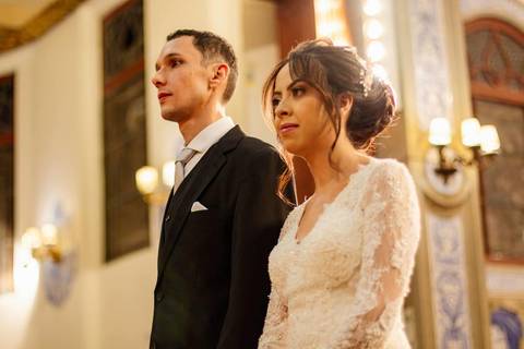 As melhores ideias e inspirações criativas de fotos de casamento na Paróquia Nossa Senhora do Brasil'