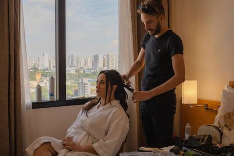 As melhores ideias e inspirações criativas de fotos de casamento do making of da noiva no Hotel'