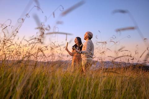 As melhores ideias e inspirações criativas de fotos de chá revelação emocionante no Morro do Capuava'
