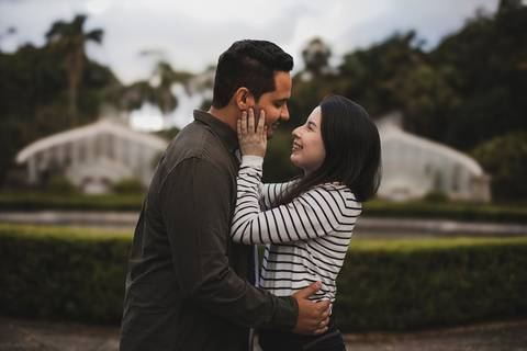 As melhores ideias e inspirações criativas de fotos de ensaio pré wedding no parque Jardim Botânico'