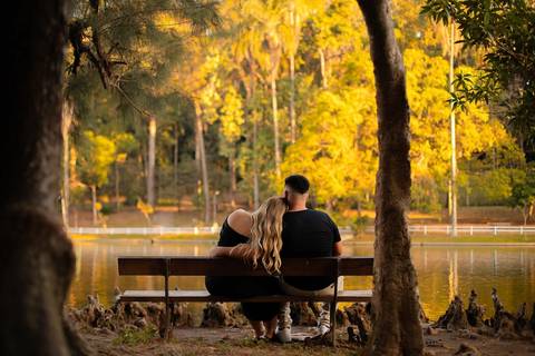 As melhores ideias e inspirações criativas de fotos de ensaio pré wedding no parque Horto Florestal'