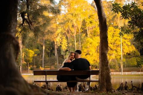 As melhores ideias e inspirações criativas de fotos de ensaio pré wedding no parque Horto Florestal'