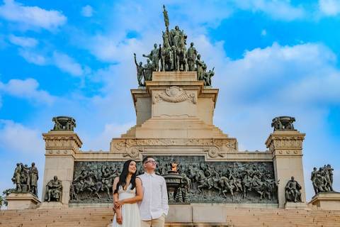 As melhores ideias e inspirações criativas de fotos de ensaio pré wedding no Parque e Museu da Independência'