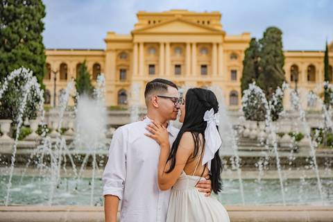 As melhores ideias e inspirações criativas de fotos de ensaio pré wedding no Parque e Museu da Independência'