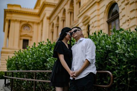 As melhores ideias e inspirações criativas de fotos de ensaio pré wedding no Parque e Museu da Independência'