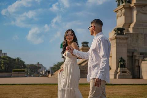 As melhores ideias e inspirações criativas de fotos de ensaio pré wedding no Parque e Museu da Independência'
