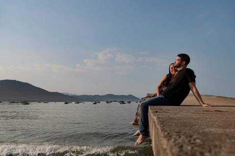As melhores ideias e inspirações criativas de fotos de ensaio pré wedding na Praia do Guarujá'
