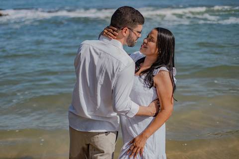As melhores ideias e inspirações criativas de fotos de ensaio pré wedding na Praia do Guarujá'