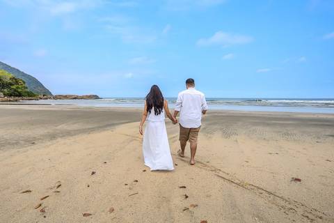As melhores ideias e inspirações criativas de fotos de ensaio pré wedding na Bela Praia do Guarujá '