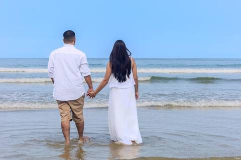 As melhores ideias e inspirações criativas de fotos de ensaio pré wedding na Bela Praia do Guarujá '