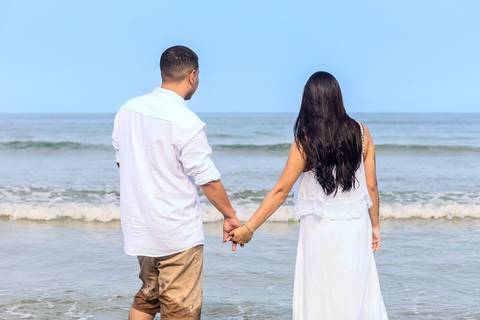 As melhores ideias e inspirações criativas de fotos de ensaio pré wedding na Bela Praia do Guarujá '