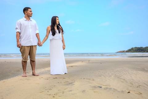 As melhores ideias e inspirações criativas de fotos de ensaio pré wedding na Bela Praia do Guarujá '