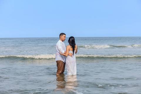 As melhores ideias e inspirações criativas de fotos de ensaio pré wedding na Bela Praia do Guarujá '
