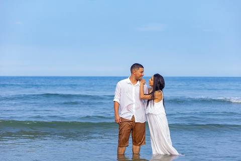 As melhores ideias e inspirações criativas de fotos de ensaio pré wedding na Bela Praia do Guarujá '