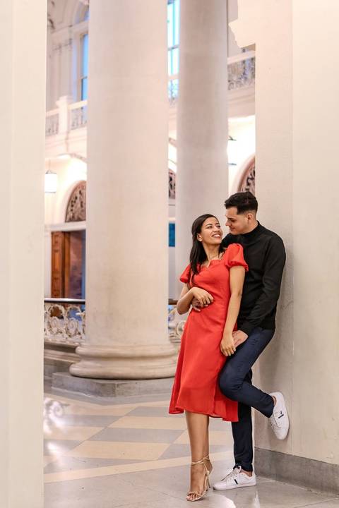 As melhores ideias e inspirações criativas de fotos de ensaio pré wedding no Centro Histórico de São Paulo'