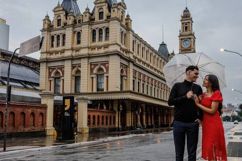 As melhores ideias e inspirações criativas de fotos de ensaio pré wedding no Centro Histórico de São Paulo'
