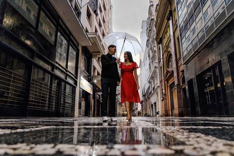 As melhores ideias e inspirações criativas de fotos de ensaio pré wedding no Centro Histórico de São Paulo'