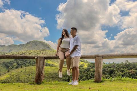 As melhores ideias e inspirações criativas de fotos de ensaio pré wedding no Mirante do Saboó'