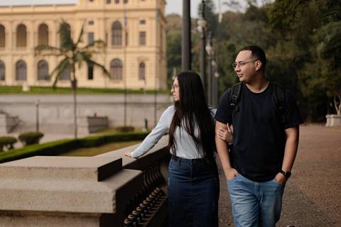 As melhores ideias e inspirações criativas de fotos de ensaio pré wedding no Museu do Ipiranga'