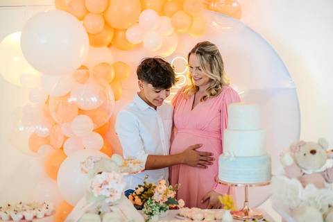 As melhores ideias e inspirações criativas de fotos de Chá de Bebê'