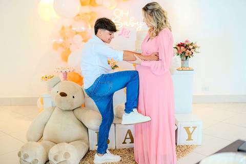 As melhores ideias e inspirações criativas de fotos de Chá de Bebê'