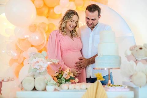 As melhores ideias e inspirações criativas de fotos de Chá de Bebê'