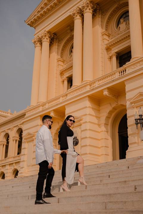 As melhores ideias e inspirações criativas de fotos de ensaio pré wedding Parque Burle Marx - Museu do Ipiranga - Centro Histórico - Casa do Saulo'
