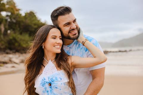 As melhores ideias e inspirações criativas de fotos do Chá Revelação na Praia com a Família'