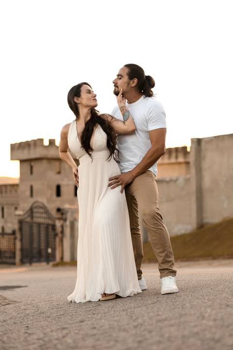 As melhores ideias e inspirações criativas de fotos de ensaio pré wedding em São Roque no Mirante do Saboó'