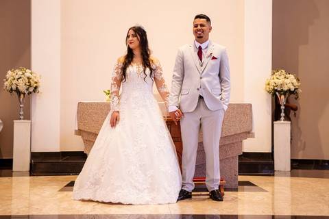 As melhores ideias e inspirações criativas de fotos de casamento na Cerimônia na Igreja Santuário Nossa Senhora de Fátima'