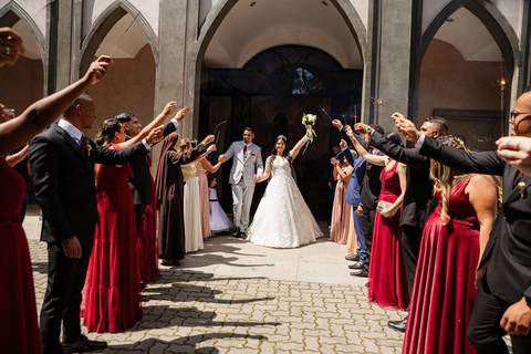 As melhores ideias e inspirações criativas de fotos de casamento na Cerimônia na Igreja Santuário Nossa Senhora de Fátima'