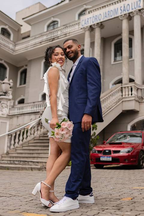 As melhores ideias e inspirações criativas de fotos de casamento civil registradas por fotógrafos profissionais de eventos da empresa Criativus Foto e Vídeo no Cartório do Jardim São Luiz'