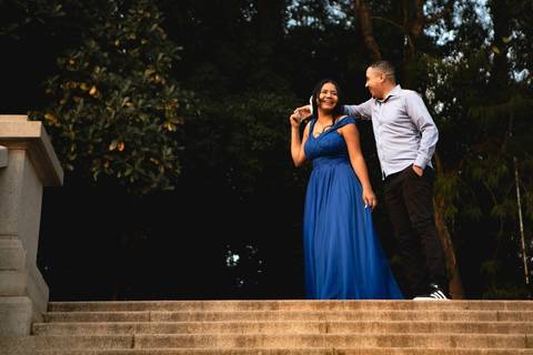 As melhores ideias e inspirações criativas de fotos de ensaio pré casamento registradas por fotógrafos profissionais de eventos da empresa Criativus Foto e Vídeo no Museu do Ipiranga'