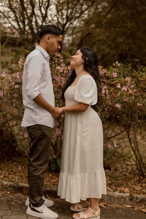As melhores ideias e inspirações criativas de fotos de ensaio pré casamento registradas por fotógrafos profissionais de eventos da empresa Criativus Foto e Vídeo no  Jardim Botânico'