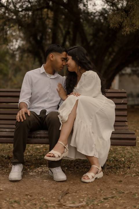 As melhores ideias e inspirações criativas de fotos de ensaio pré casamento registradas por fotógrafos profissionais de eventos da empresa Criativus Foto e Vídeo no  Jardim Botânico'