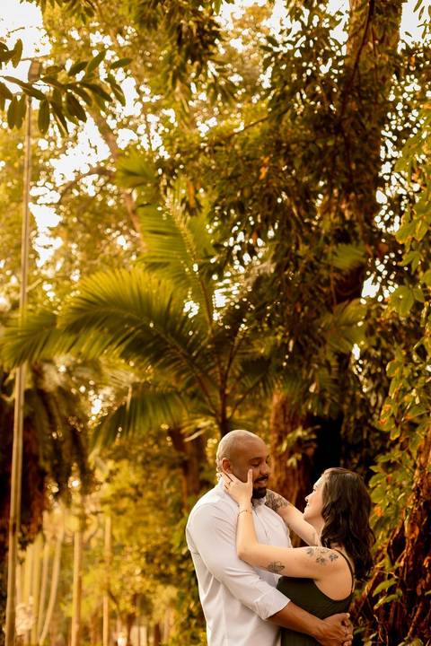 As melhores ideias e inspirações criativas de fotos de ensaio pré casamento registradas por fotógrafos profissionais de eventos da empresa Criativus Foto e Vídeo no  Parque da Luz'