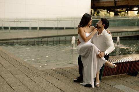 As melhores ideias e inspirações criativas de fotos de casamento registradas por fotógrafos profissionais de eventos da empresa Criativus Foto e Vídeo feito em no Santo Café em São Paulo'