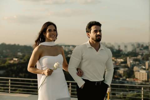 As melhores ideias e inspirações criativas de fotos de casamento registradas por fotógrafos profissionais de eventos da empresa Criativus Foto e Vídeo no Heliponto em São Paulo'