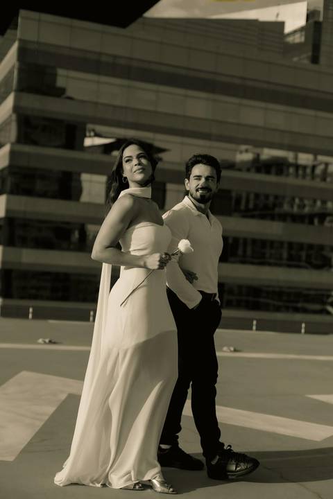 As melhores ideias e inspirações criativas de fotos de casamento registradas por fotógrafos profissionais de eventos da empresa Criativus Foto e Vídeo no Heliponto em São Paulo'